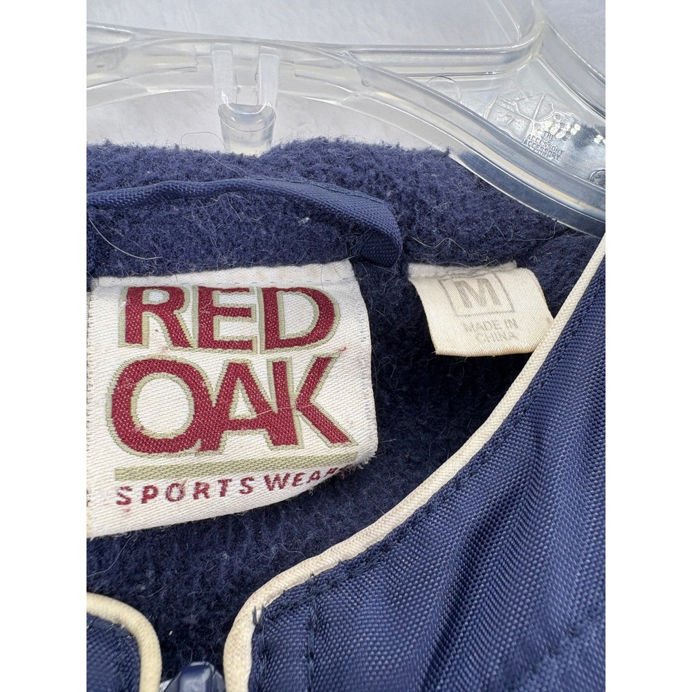Red Oak Virginia Cavaliers Jacket M 4430 Hooded Fleece Lined Windbreaker Navy - Picture 2 of 6